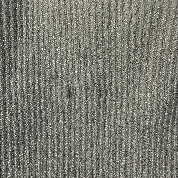 EVIE Womens XL Grey Sparkle Ribbed Turtleneck Silk Blend Long Sleeve Sweater NWT - Picture 8 of 8